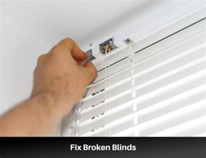 How do you fix broken plastic mini blinds?