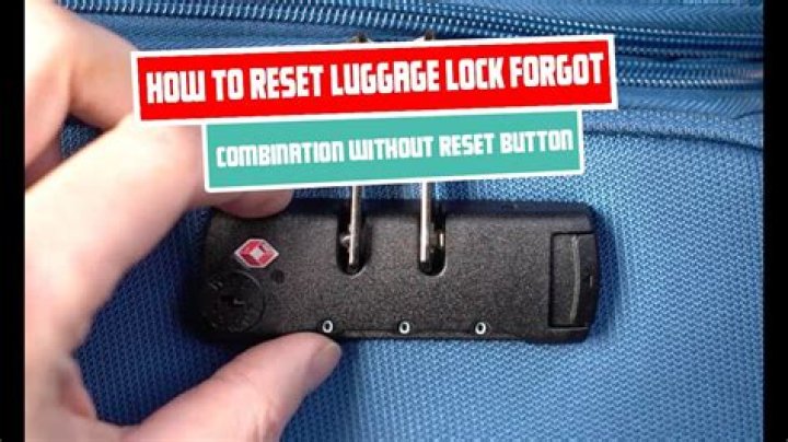 How do you reset a briefcase lock?